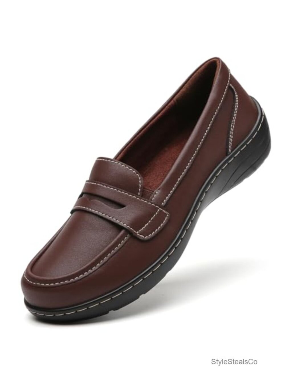 Women's Orthopedic Slip On Loafers - Memory Foam Cushioned Casual Work Shoes